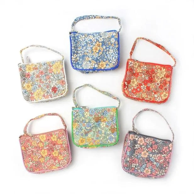 Floral Print Purse with Shoulder Strap