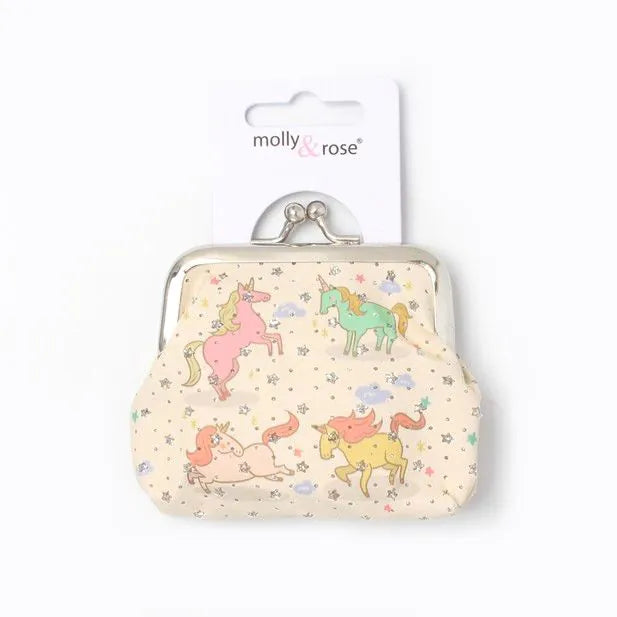 Unicorn Print Small Coin Purse